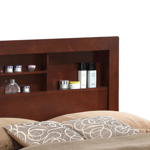 King Storage Bed - Cherry