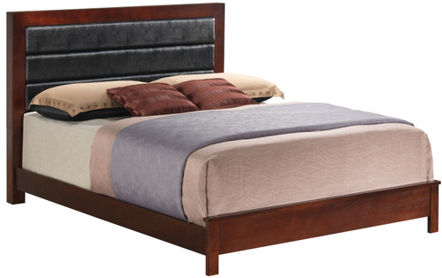 Queen Bed Transitional Elegant - Cherry