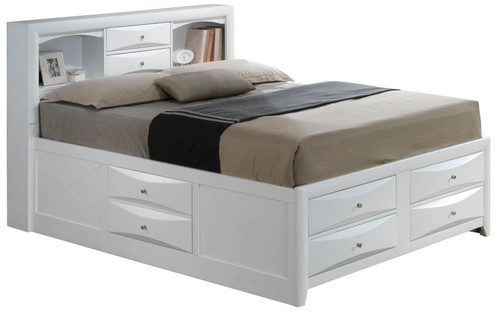 Marilla - King Storage Bed - White
