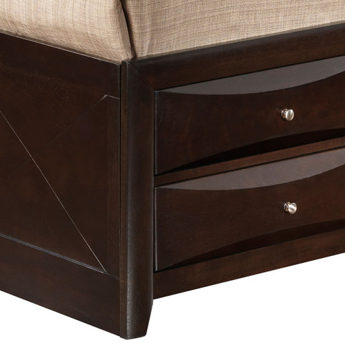 Marilla - King Storage Bed - Cappuccino