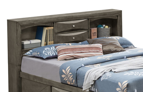 Marilla - King Storage Bed - Gray
