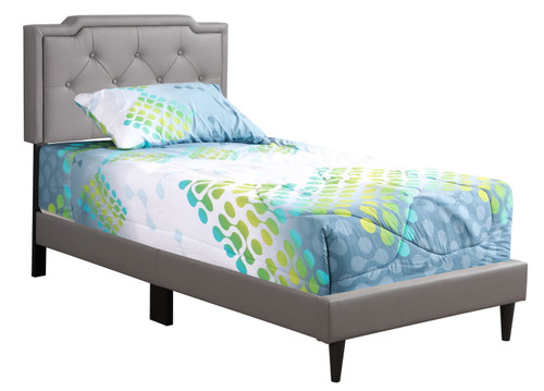 Deb - Twin Bed - Light Gray