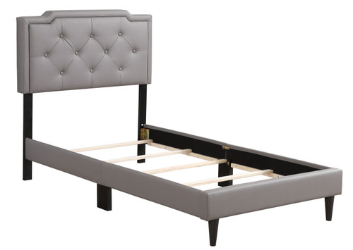 Deb - Twin Bed - Light Gray