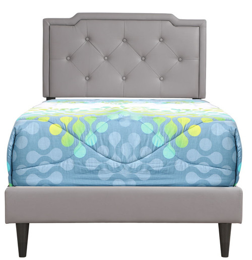 Deb - Twin Bed - Light Gray