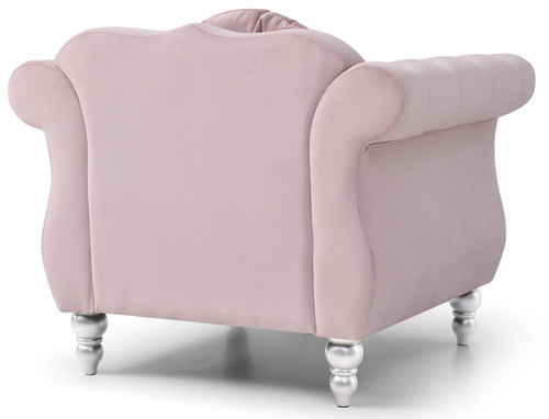 Chic Transitional Accent Chair - Pink