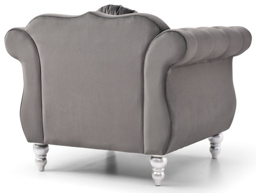 Chic Transitional Chair - Dark Gray