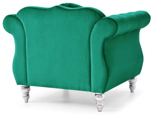 Chic Transitional Chair - Green