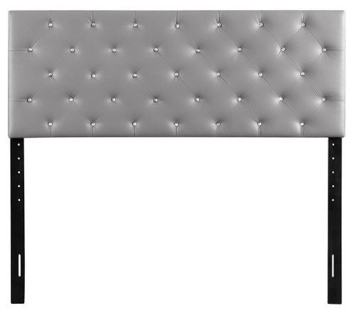 Casual Upholstered Headboard - Light Gray