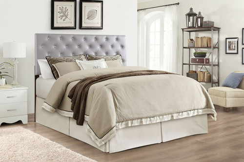 Casual Upholstered Headboard - Light Gray