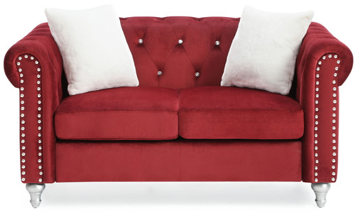 Stylish Loveseat For Modern Living - Burgundy