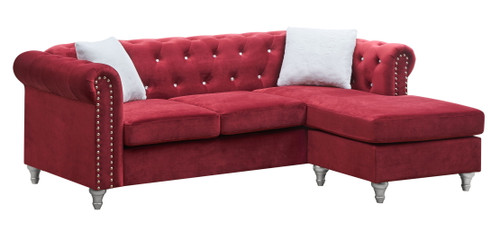 Raisa - Sofa Chaise - Burgundy