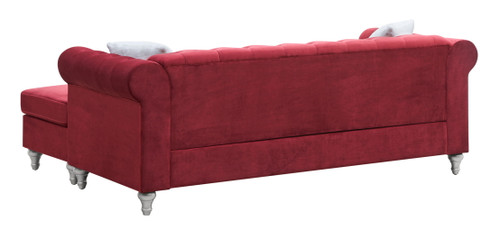Raisa - Sofa Chaise - Burgundy