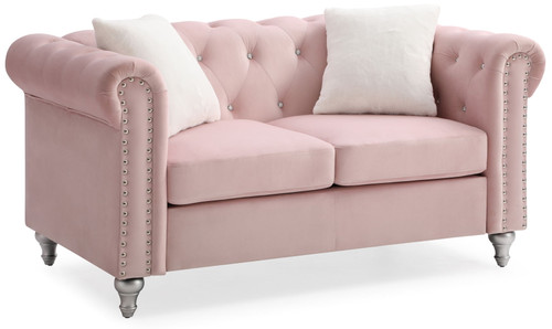 Cozy Contemporary Loveseat - Pink