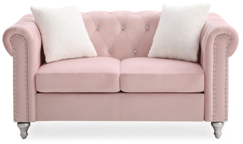 Cozy Contemporary Loveseat - Pink