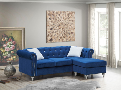 Raisa - Sofa Chaise - Blue