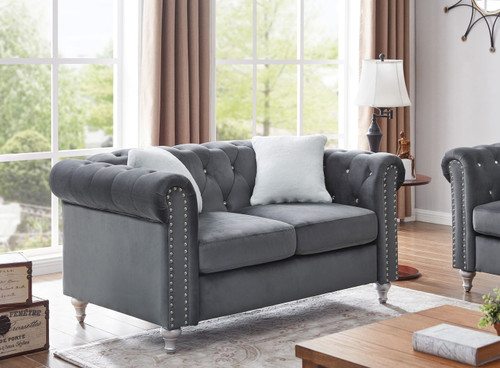 Modern Loveseat For Cozy Interiors - Gray
