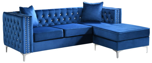 Paige - Sofa Chaise - Blue