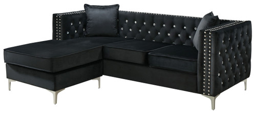 Paige - Sofa Chaise - Black