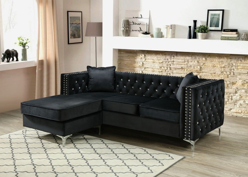 Paige - Sofa Chaise - Black