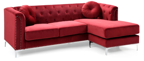 Pompano - Sofa Chaise - Burgundy