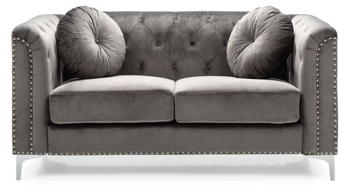 Contemporary Loveseat - Dark Gray