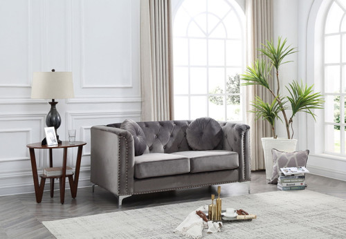 Contemporary Loveseat - Dark Gray