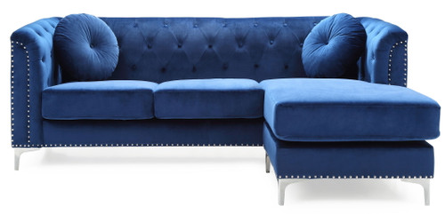 Pompano - Sofa Chaise - Navy Blue