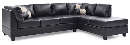 Malone - Sectional - Black