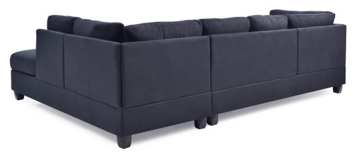 Malone - Sectional Upholstered - Black