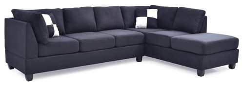 Malone - Sectional Upholstered - Black