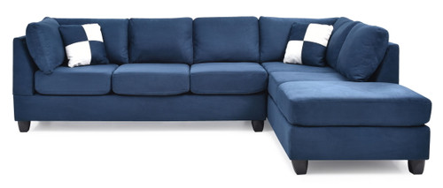 Malone - Sectional - Navy Blue
