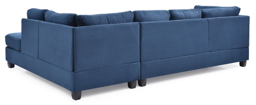 Malone - Sectional - Navy Blue