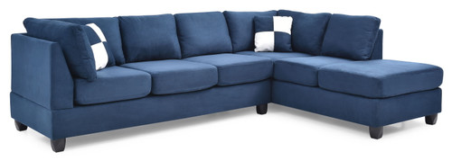 Malone - Sectional - Navy Blue
