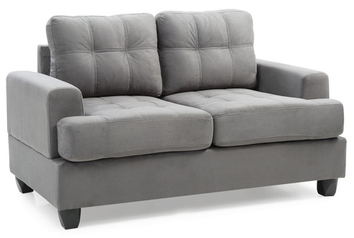 Cozy Transitional Loveseat - Gray