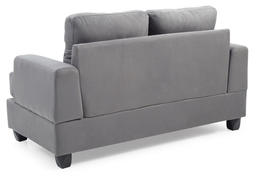Cozy Transitional Loveseat - Gray