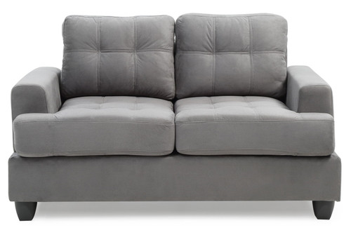 Cozy Transitional Loveseat - Gray