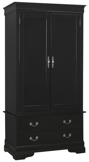 Elegant Traditional Armoire - Black