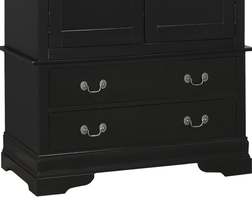 Elegant Traditional Armoire - Black