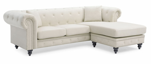 Nola - Sofa Chaise - Ivory