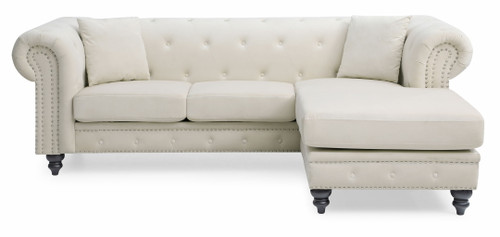Nola - Sofa Chaise - Ivory