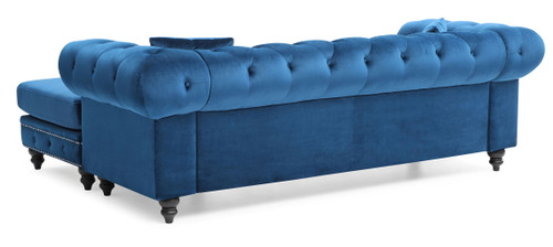 Nola - Sofa Chaise - Navy Blue
