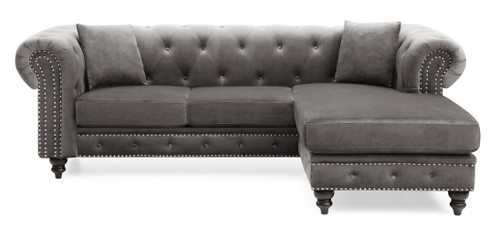 Nola - Sofa Chaise - Dark Gray