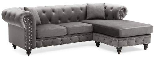 Nola - Sofa Chaise - Dark Gray