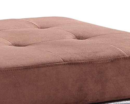 Upholstered Ottoman Elegant - Chocolate