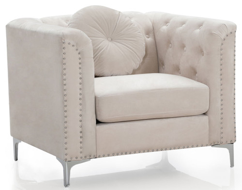 Elegant Contemporary Chair - Ivory