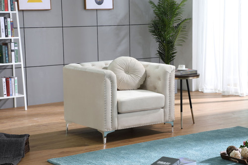 Elegant Contemporary Chair - Ivory