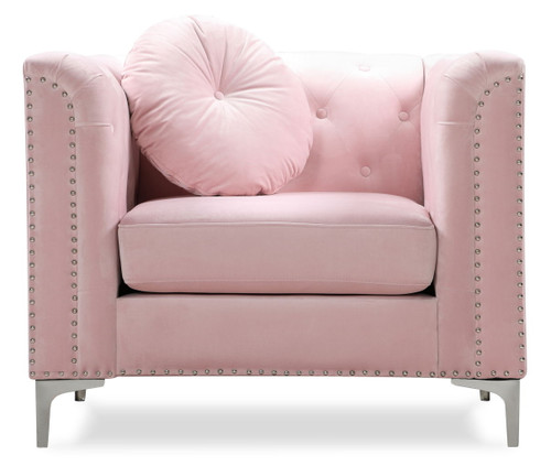 Elegant Contemporary Chair - Pink