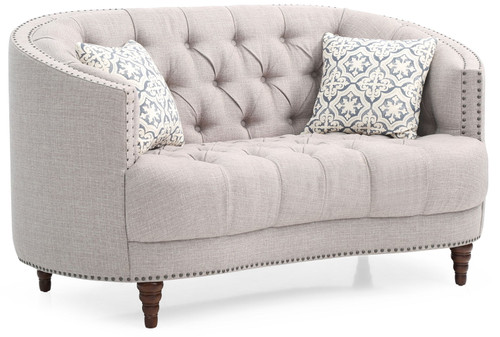 Elegant Loveseat For Cozy Spaces - Light Gray
