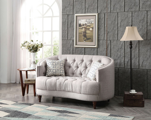 Elegant Loveseat For Cozy Spaces - Light Gray