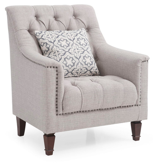 Elegant Traditional Chair - Light Gray